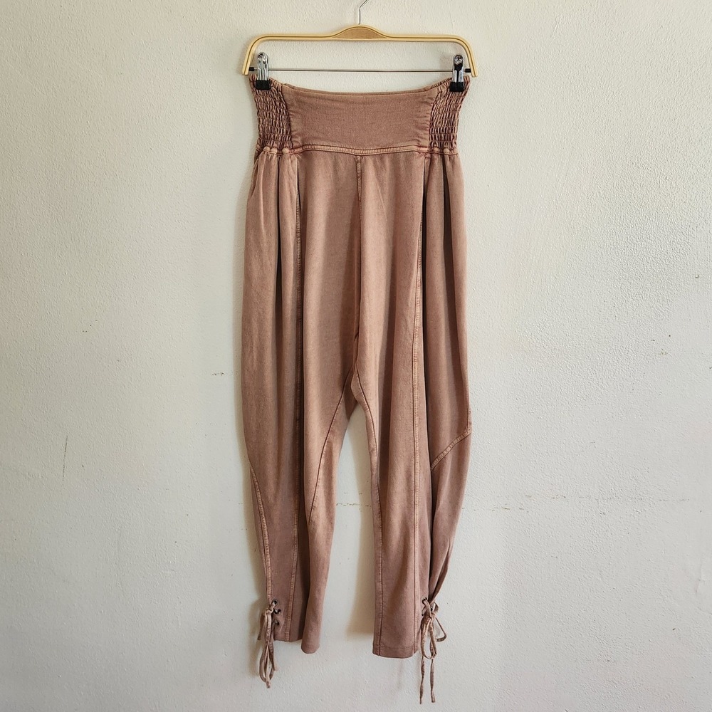Free People One Billie Pants Small Dusty Pink Athleisure Boho Chic Earthy Lounge